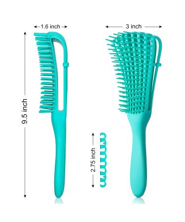 Beature Detangling Brush 2Pcs - Curly Hair Detangler for Thick, Wet Hair - Green - Women and Kids - 3a to 4c - Buy Online on GoSupps.com