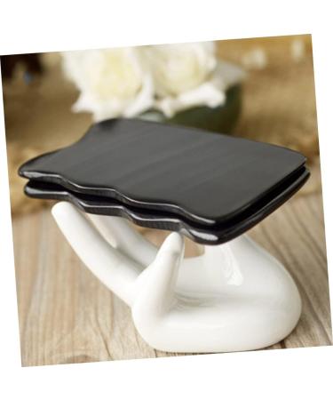 Gleavi 4-Piece Scratching Board Set - Black Gua Sha Facial Massage Tool for Optimal Skin Care | Jade & Buffalo Horn 9.5x5.8x0.3cm - Buy Online on GoSupps.com