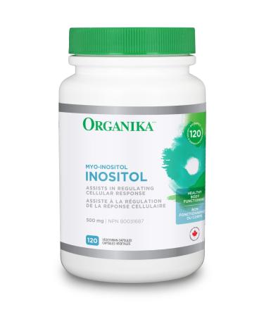 Organika Inositol (Myo-Inositol)- Cellular Response Mood Balance Insulin Support PCOS Management Menstrual Cycle Regulation - 120vcaps 120 count (Pack of 1)
