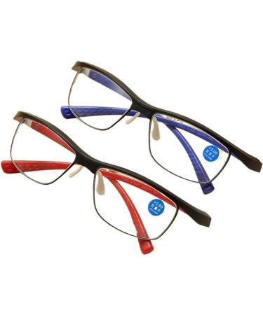 Ultra-Light Sports Glasses with Power-Tr90 Frames - High-Resolution Anti-Blue Light Reading Glasses for Men & Women - Black Frame Size 3.50 - Buy Online on GoSupps.com