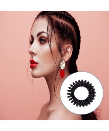 4-Piece Spiral Hair Tie Set | Elastic & Stretchy Bands for Girls & Women | Telephone Cable Hair Accessories for Thick Hair - Buy Online on GoSupps.com