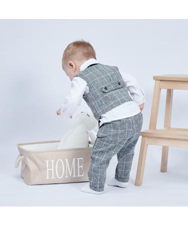Famuka Baby Boys Gentleman Suit Blazer Toddler Tuxedo Clothing Set - Grey (Size 80) - Buy Online on GoSupps.com
