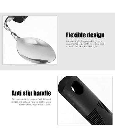 Tablespoons Adaptive Utensils 3PCS Stainless Steel Mirror Polishing Bendable Flexible Curved Cutlery Tableware with Plastic Handle Disabled Cutlery for Elderly Patient - Buy Online on GoSupps.com