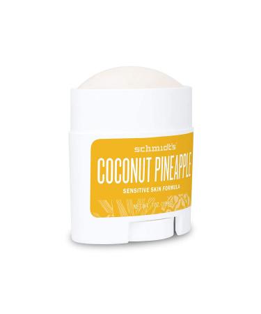 Schmidt's Coconut Pineapple Natural Deodorant Stick Travel Size 0.7oz - Sensitive Skin Formula - Buy Online on GoSupps.com