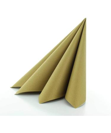 Buy Sovie Linclass Gold Airlaid Napkins - 50 Premium Disposable Napkins 40x40 cm | Tearproof Suction-Strong & Perfect for Weddings & Parties - International Shipping Available - Buy Online on GoSupps.com