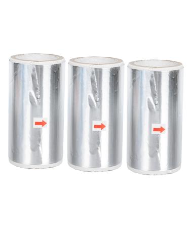 Housoutil 3rolls Nail Foil Nail Wraps Tinfoil Manicure Tool Silver Foil Flakes Gold Flakes for Nail Removal Rads Nail Tinfoil Wipe Nail Transfer Foil Tin Foil Nail Polish Glass