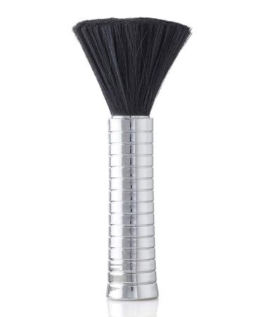 Hairdresser neck brush with silver grip