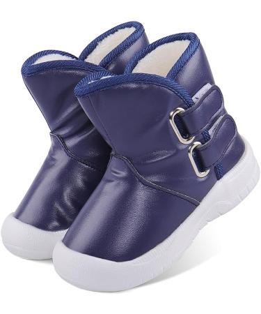 LACOFIA Toddler Snow Boots | Anti-Slip Rubber Sole | Waterproof & Warm | 6 UK Child | Navy Blue - Buy Online on GoSupps.com