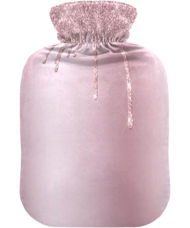 Buy Pink Glitter Drop Hot Water Bottle 2L - Rose Gold Plush Cover | Winter Warmer for Kids & Adults - Buy Online on GoSupps.com