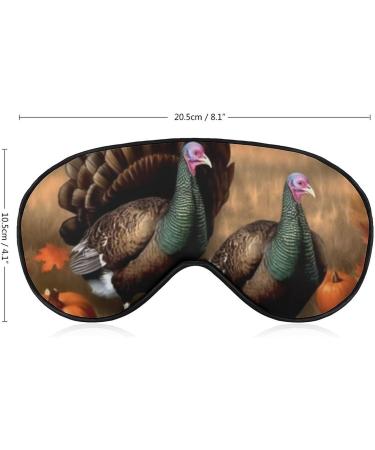 Thanksgiving Pumpkin Turkey Sleep Eye Mask | Elastic Headband | Men Women Sleep Travel Nap - Buy Online on GoSupps.com