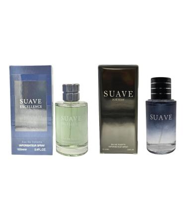 Suave + Suave Excellence Cologne for Men (Our Impression of Sauvage and Sauvage Extrait) EDT Masculine Scent - Daily Use Men's Cologne (Pack of 2) - Buy Online on GoSupps.com