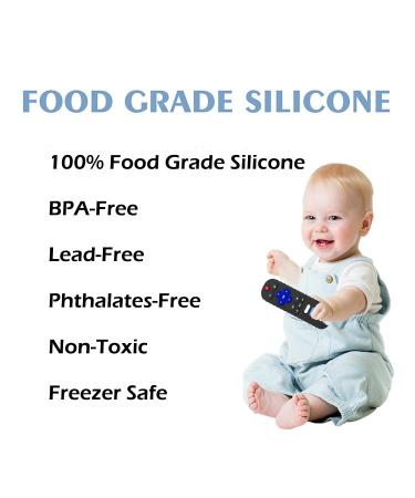 Silicone Baby Teething Toy - BPA Free Remote Control Teether (Grey) - Buy Online on GoSupps.com