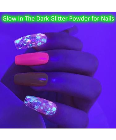 12 Colors Glow in The Dark Face and Body Glitter for Women - Self-Adhesive UV Black Light Makeup Chunky and Fine Glitter for Halloween, Festival, and Crafts - Buy Online on GoSupps.com