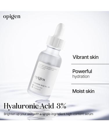 Opigen Hyaluronic Acid 3% + B5 Serum for Face with Panthenol Ceramide Intense Hydration facial moisturizer Visibly Plumped Skin 1oz Korean Skin Care - Buy Online on GoSupps.com