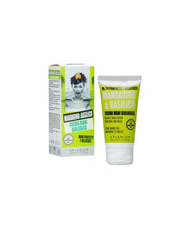 Apiarium organic hand cream mandarins and basil 50 ml moisturizer for soft beautiful hydrated and fragrant hands Hand cream for redness and crack formation