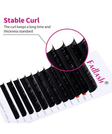 Professional Classic 1:1 Eyelash Extensions - 0.18mm D Curl Mix (8-14mm) | Natural Black Lashes for Stunning Volume - Buy Online on GoSupps.com