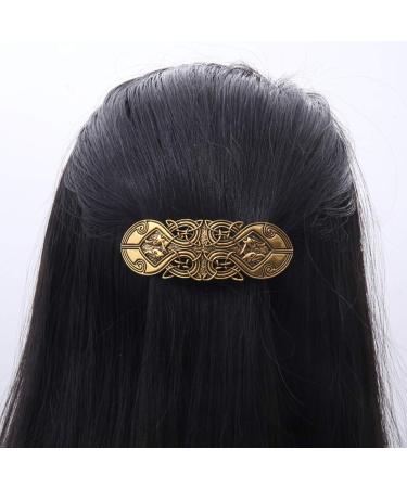 Lurrose Vintage French Hair Clips - 2pcs Celtic Knots Viking Hairpins for Women & Girls - Elegant Long Hair Jewelry - Buy Online on GoSupps.com