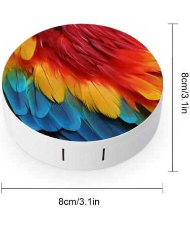 Buy Parrot Feather Print Contact Lens Case | Stylish & Travel-Friendly Lens Care Box - Buy Online on GoSupps.com