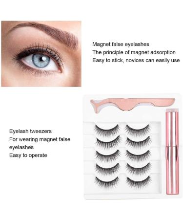 Magnetic False Eyelashes with Liquid Eyeliner and Tweezers Set - Reusable Eyelash Extension Kit (#035) - Buy Online on GoSupps.com