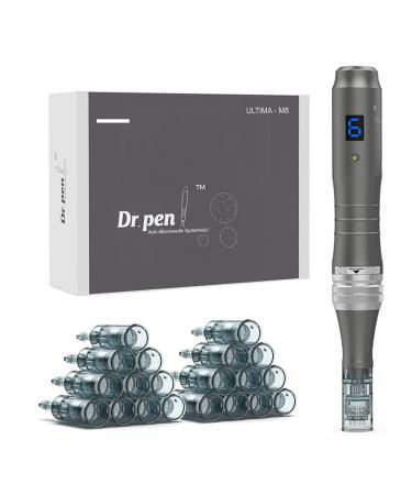 Dr. Pen M8 Professional Wireless Multi-Function Electric Pen with 20 Pcs Replacement Tips- 6Pcs 16pins (0.25mm) + 6Pcs 36pins (0.25mm) + 8Pcs Nano(0.25mm)