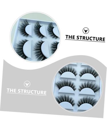 Beavorty False Eyelash 5 Pairs es false lashes fake makeup lashes self adhesive eyelashes natural look 3d false eyelashes lashes artificial eyelashes magnetic girl fiber - Buy Online on GoSupps.com
