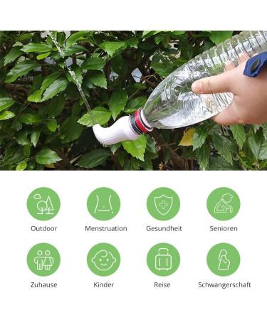 Taharet2go | Universal Mobile Bidet Bottle Attachment - Fit All PET Sizes | 6 Seals for Ultimate Cleanliness - Buy Online on GoSupps.com