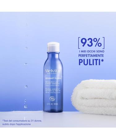 Melvita Bouquet Floral D tox Twophase organic waterproof eye makeup remover 100 ml removes waterproof makeup moisturizes and soothes ideal for sensitive eyes - Buy Online on GoSupps.com