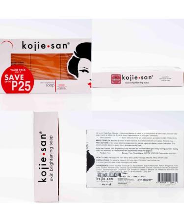Kojie San Skin Brightening Soap - Original Kojic Acid Soap for Face & Body - Cosmetic Soap for Beautifully Fresh Skin (3 X 65g Bars) - Buy Online on GoSupps.com