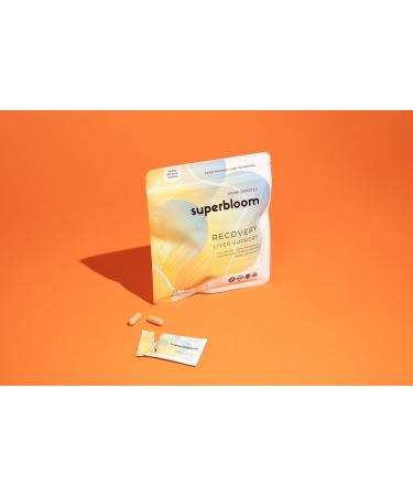superbloom Recovery Liver Support | Liver Detox with DHM Turmeric Milk Thistle | 10 Sachets 20 Capsules | Enjoy The Night Own The Morning - Buy Online on GoSupps.com