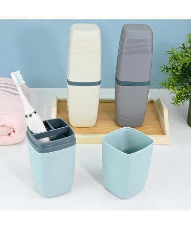 WiKSite Travel Toothbrush Set: 3 Child-Safe Waterproof Toothbrushes & Case for Camping Hiking & Home Use - Buy Online on GoSupps.com