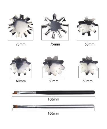 Emagtech 6x Stainless Steel French Nail Cutter & Brush Set - Perfect for DIY Acrylic Nail Art - Buy Online on GoSupps.com
