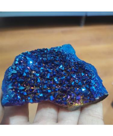 Natural Crystal Rough Specimen 1pcs Natural Crystal electroplated Colored Crystal Clusters Specimen of Open Crystal Clusters Home Decorated Stones CrystalsStone (Size : 50-75g) - Buy Online on GoSupps.com