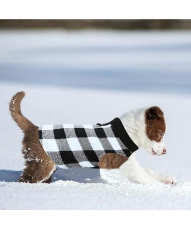 Dog Vlies Vest Yaodhaod | Premium Dog Sweater Jacket for Small Dogs & Cats | XL Black Checkered Dackel Chihuahua French Bulldog - Buy Online on GoSupps.com