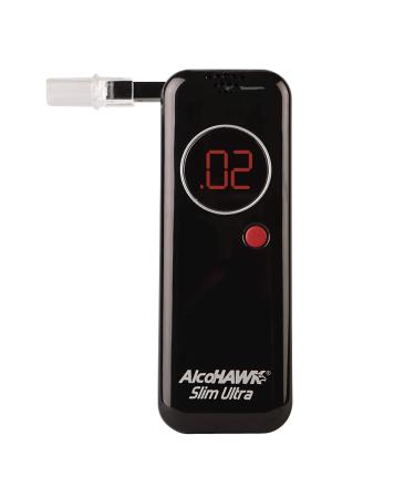 AlcoHAWK Ultra Slim Breathalyzer, Semi-Conductor Sensor Breath Alcohol Tester Portable Personal use Alcohol Detector, Highly Accurate and Fast Results BAC Tracker Digital LED screen with 3 Mouthpieces