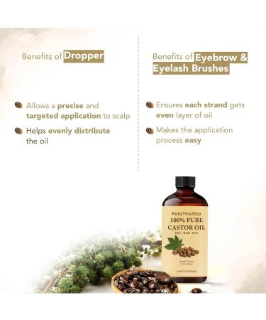 100% Pure Organic Castor Oil - Cold Pressed Unrefined Glass Bottle - 500ml for Skin Hair Eyelashes & Body Care - Hexane Free - Buy Online on GoSupps.com