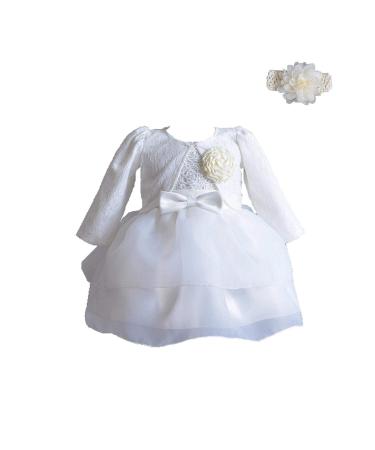 Selene Rose Floral Ivory Christening Baptism Dresses Special Occasion Baby Girl Dress Baby Baptism Gown 6 Months #3