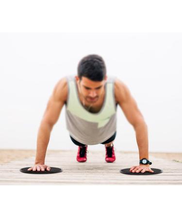 Ryaco Gleverse Fitness Sliders - Double-Sided Gliding Discs for Home Workouts | Full Body & Belly Training | Free Carry Bags - For Carpet Tiles Laminate & Wood Floors - Buy Online on GoSupps.com