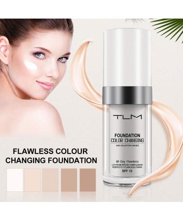 TLM Color Changing Foundation 2 Pack - Flawless Warm Skin Tone - All-Day Makeup Hold - Moisturizing Formula - For All Skin Types - Buy Online on GoSupps.com