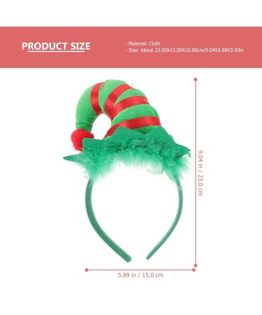 Lurrose 2pcs Christmas Headband Set - Santa Hat & Striped Clown Hair Hoops | Festive Party Favor Gifts (Mixed Colors) - Buy Online on GoSupps.com