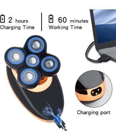 Buy 5-in-1 Electric Razor for Men - Portable USB Rechargeable Waterproof Bald Shaver & Beard Trimmer - International Shipping Available - Buy Online on GoSupps.com