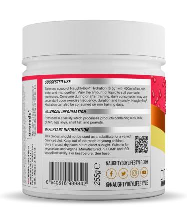 Naughty Boy Hydration & Electrolyte Drink Mix with Over 2400mg of Electrolytes Per Serving Creatine & Taurine to aid Cell Volumization and Added Super Reds- 210g/30 Servings (Cherry Mango) Cherry Mango 30 servings - Buy Online on GoSupps.com