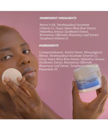 Shop Retinol 0.5% Timeless Face Pads - 60 Pack | Vitamin C & E for Brightening Anti-Aging Reduces Fine Lines & Uneven Skin Tone - Buy Online on GoSupps.com