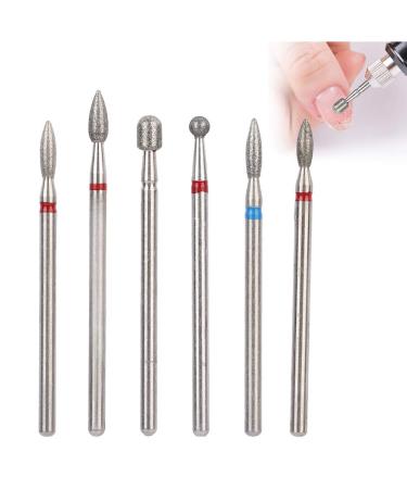 Nail Drill Bits Ceramic Nail Mill Bits Professional Remove Gel Acrylic Cuticle Diamond Tungsten Carbide Tools for Nail Beautify Polishing Clear Care Manicure Pedicure(JG#9)
