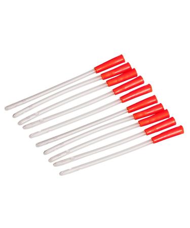 HealthAndYoga(TM) Enema Supplies Short 15 Centimeters Discomfort-Free Medical Grade Colon Tips - Flexible Rounded End for Smooth Insert - Saver Pack - Set of 10 (16 FR)