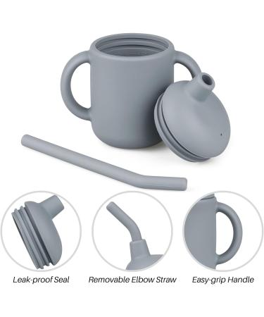 Mintlyfe Baby Trainer Cup - BPA-Free Silicone Sippy Cup for Toddlers 4oz - Pack of 2 (Sage & Ether) - Buy Online on GoSupps.com