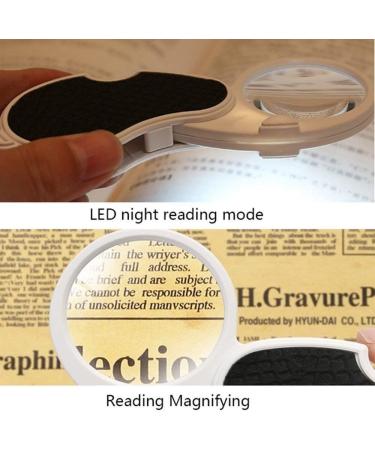 Magnifier Mini Folding Hand Magnifier 5 Times HD Magnifier LED Light Magnifier Good Times - Buy Online on GoSupps.com