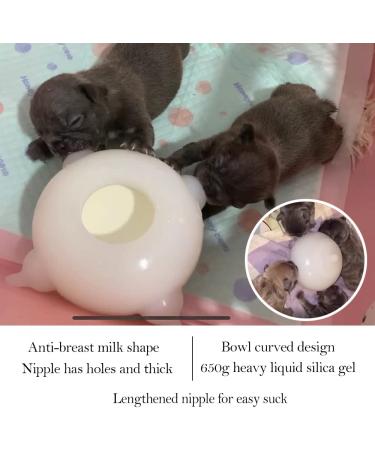 Bubble Milk Bowl Puppy Feeder - Esbilac Milk Replacer - Pink L Size 350ml - Buy Online on GoSupps.com