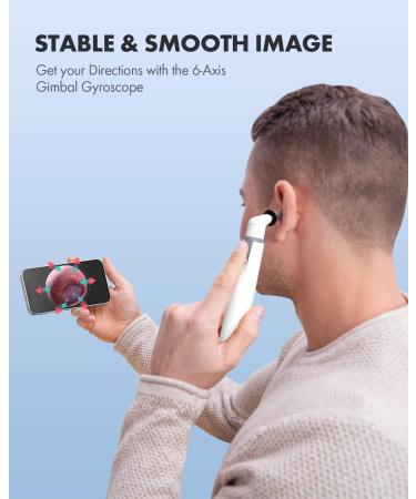 Anykit Wireless Otoscope Ear Camera - Dual View 3.9mm 720PHD WiFi Ear Scope with Ear Wax Removal Tool for Kids, Adults & Pets - Compatible with Android and iPhone - Buy Online on GoSupps.com