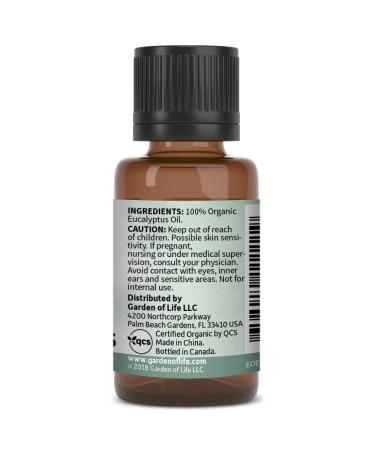 Garden of Life Essential Oils - 100% Organic & Pure Eucalyptus Essential Oil for Diffuser Aromatherapy Meditation - Clarity & Focus Stimulate Invigorate Refresh 0.5 fl oz 0.5 Fl Oz (Pack of 1) - Buy Online on GoSupps.com