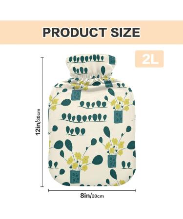 Mnsruu Hot Water Bottle with Soft Cover - Flower Design Perfect 2L Gift for Women & Kids - Ideal for Christmas - Buy Online on GoSupps.com